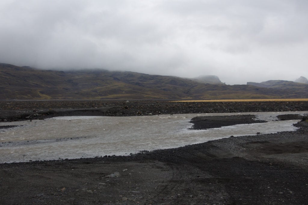 Passage à gué sur la route de la vallée de Þórsmörk
