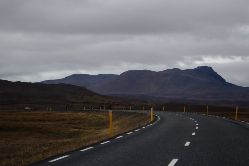 Tronçon de route circulaire au nord de l'Islande
