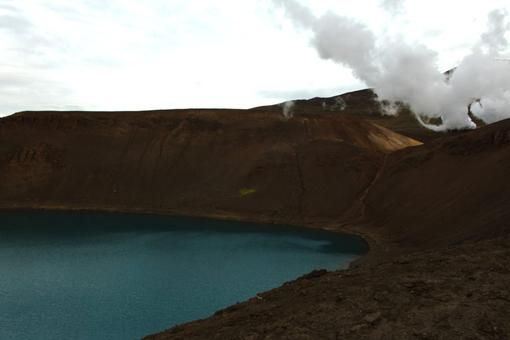 Cratère Viti du Krafla utilisé pour la centrale géothermique
