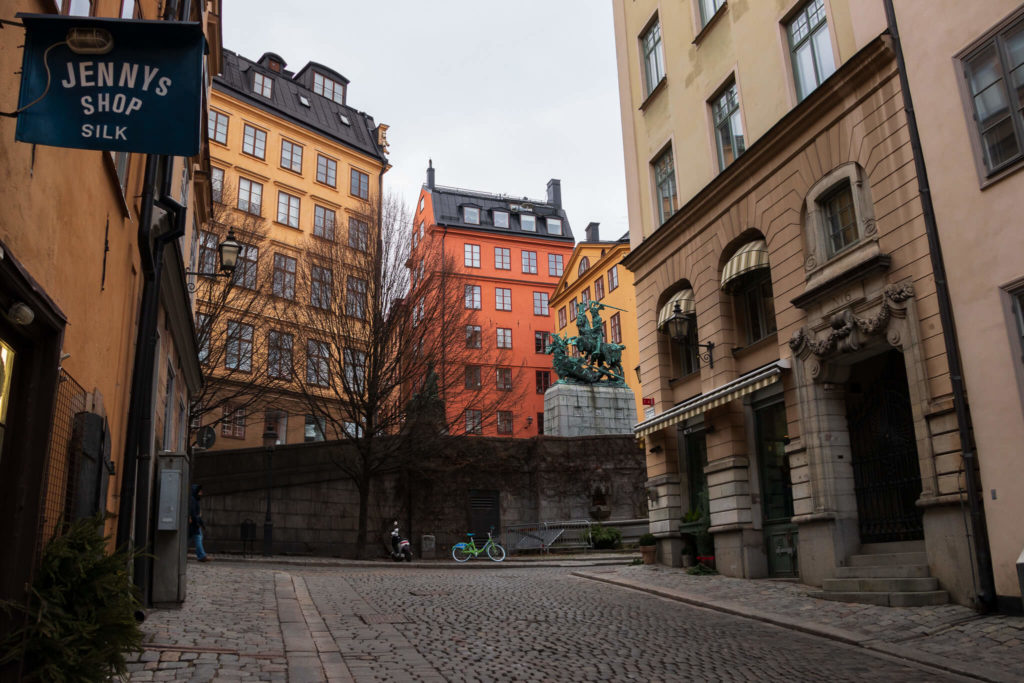 Une rue de Gamla Stan à Stockholm