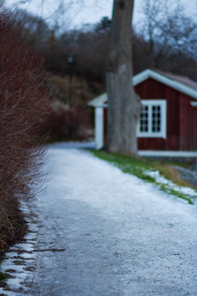 Une stuga, petite maison rouge en Suède